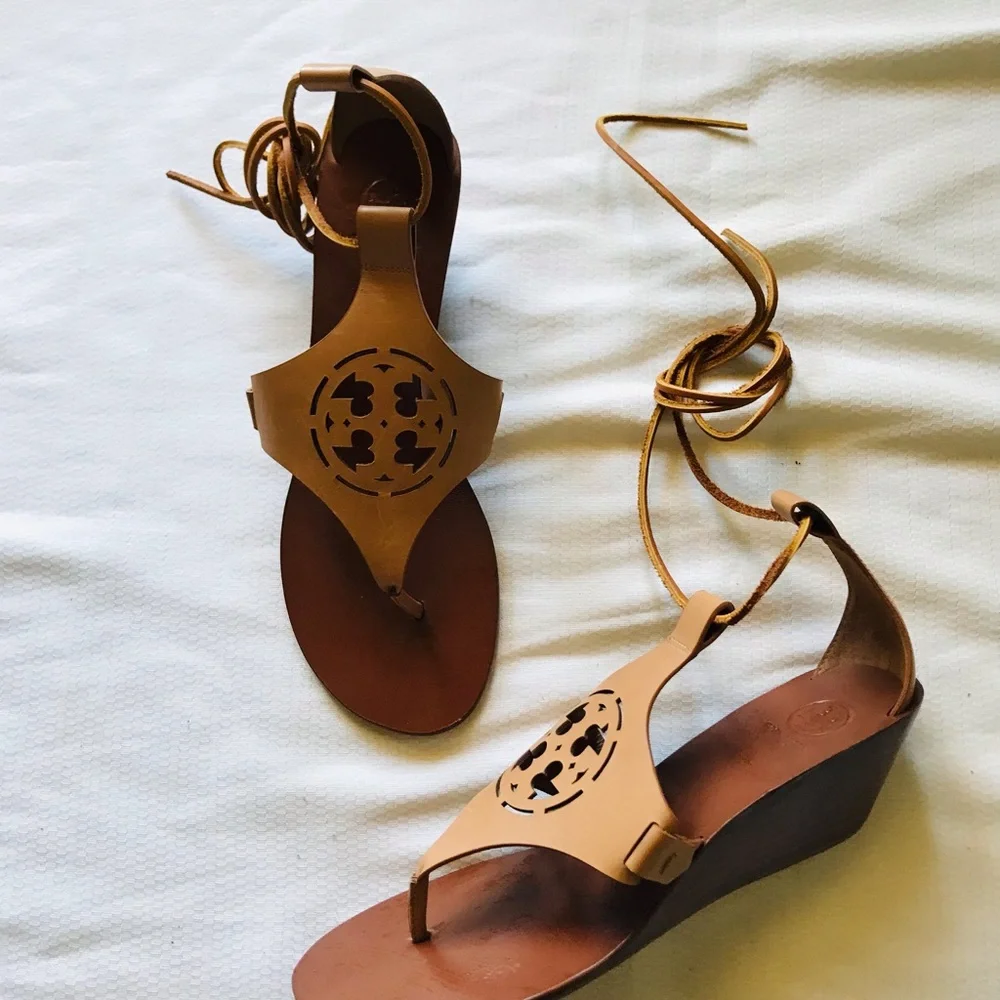 Tory Burch Women's Tan‎ Wedge Sandals